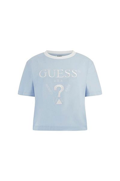 Guess Tricou Filanta Crop Tee pentru femei, albastru, V5gı18ı3z14-g7o3