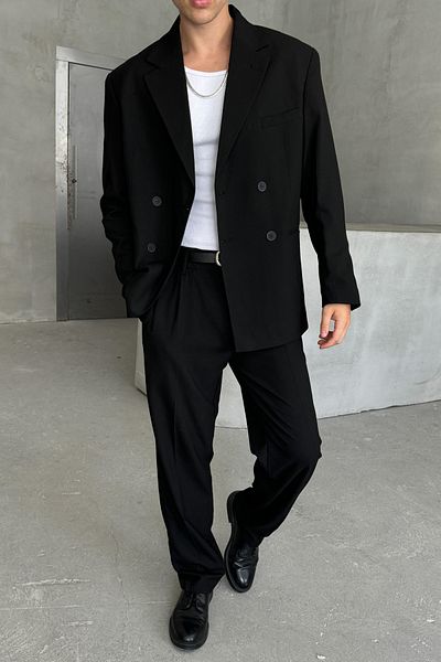 HYMAN Ανδρικό Oversize Διπλό Κοστούμι Casual