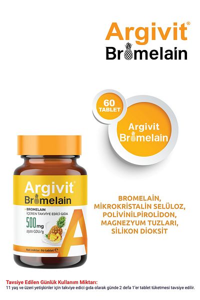 Argivit Supplementing Food Containing Bromelain 500 Mg 60 Tablets