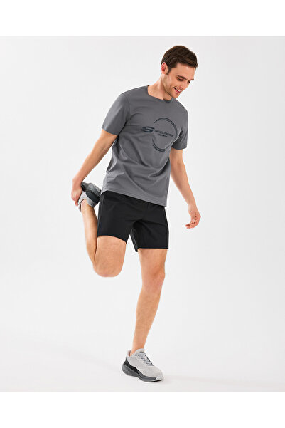 SKECHERS M Lightweight Graphic Tee T-Shirt Men Gray Tshirt S2510161-003