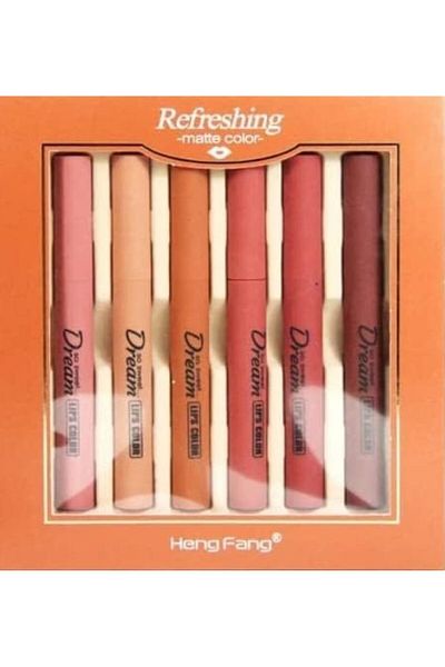 HENG FENG Silky Touch Refreshing Matte Lipstick Set – Heng Fang So Sweet Dream, 6-Piece LONG LASTING