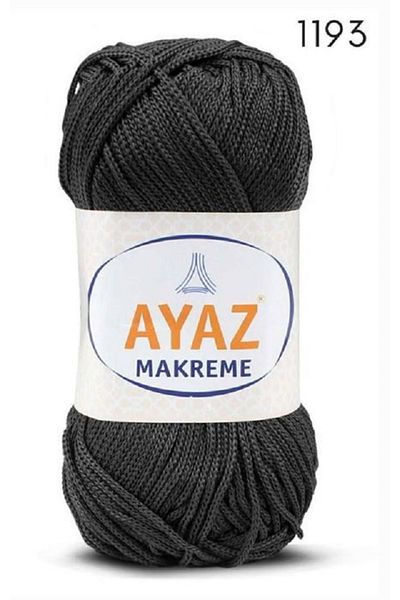 Ayaz Πολυεστέρας Μακρέμ 100% Πολυπροπυλένιο 100 gr 140 μέτρα ΜΟΝΟ ΜΟΥΚΑ 1193 Anthracite