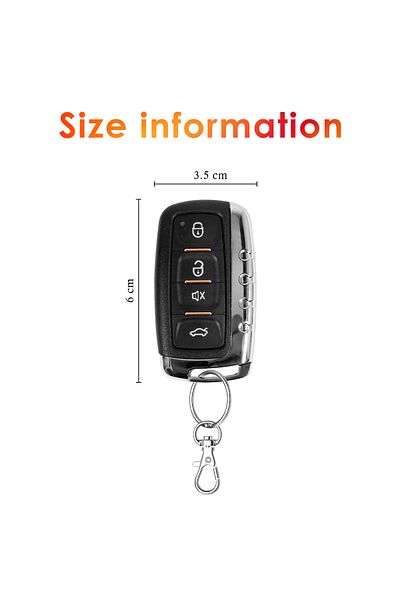 3XR Universal Car Keyless Entry System with Remote Lock/Unlock, Trunk Release, Window Close & Wiring Kit