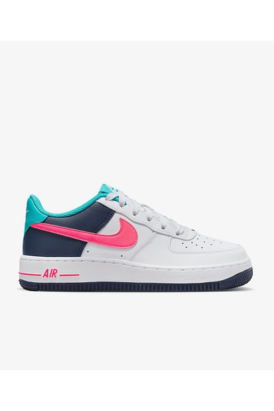 Nike Air Force 1 Low White Thunder Blue Dusty Cactus Racer Pink (Gs) White Sneakers