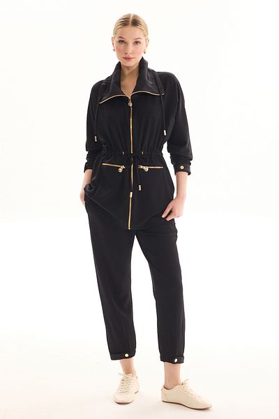 Missemramiss Zipper Jacket & Trousers, Magnolia Set 4740 Black