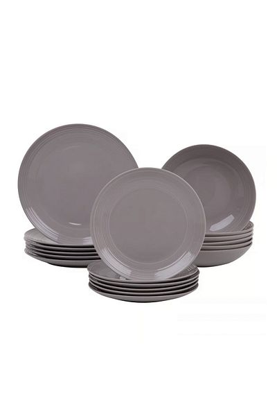Ambition Dinner set, 18 pieces, 6 people, gray, Linea