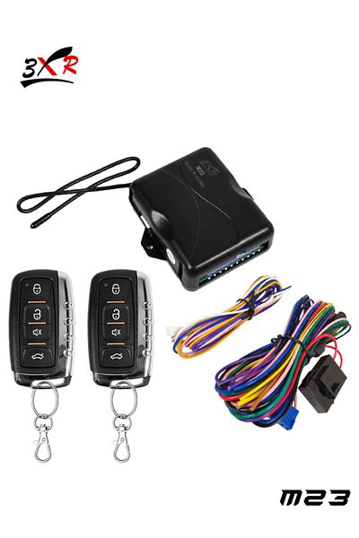 3XR Universal Car Keyless Entry System with Remote Lock/Unlock, Trunk Release, Window Close & Wiring Kit