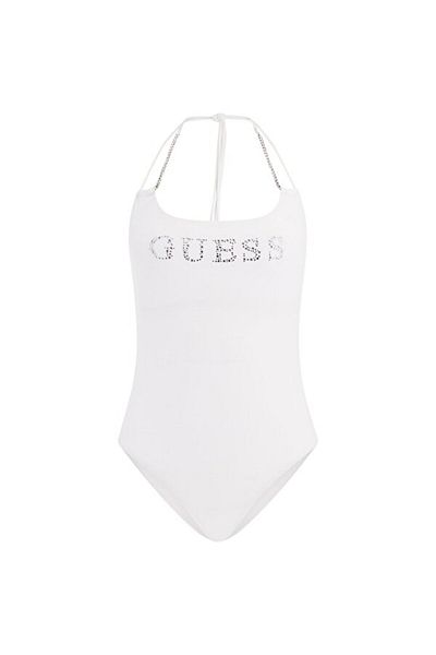 Guess Logo One Piece Rem Pad Women's White Swimsuit E5Gj53Mc040-G011