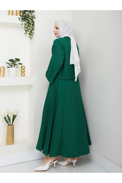 Moda Echer Tie Front Strawberry Fabric Skirt Suit