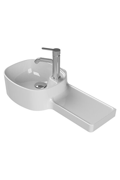 Turkuaz Seramik Harmony Etajerli Lavabo 65 cm SOLDAN HAZNE