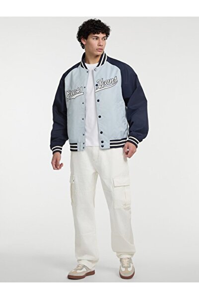 Guess Jeans Raglan Erkek Bomber Ceket