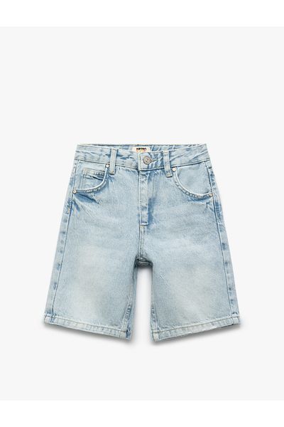 Koton Pantaloni scurți Capri din denim din bumbac