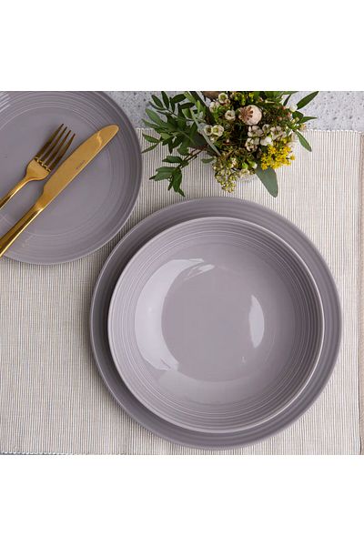 Ambition Dinner set, 18 pieces, 6 people, gray, Linea