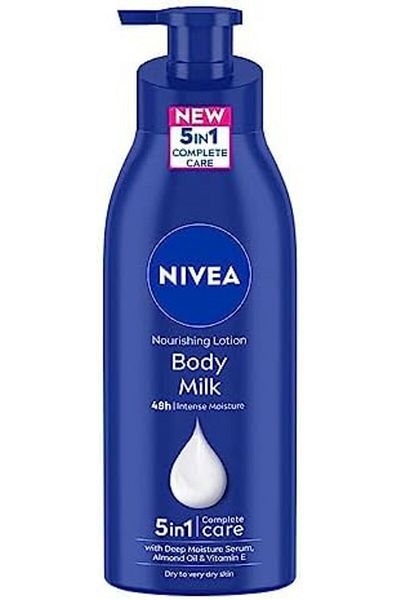 NIVEA Body Lotion For Very Dry Skin, Nourishing Body Milk With 2X Almond Oil, 400ml
