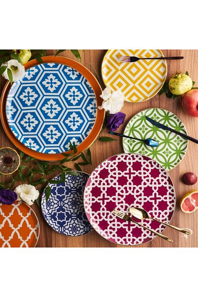 Porland Morocco Set of 6 Serving Plates 24 Cm