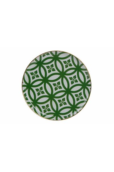 Porland Morocco Ds1 Green Flat Plate 20 Cm