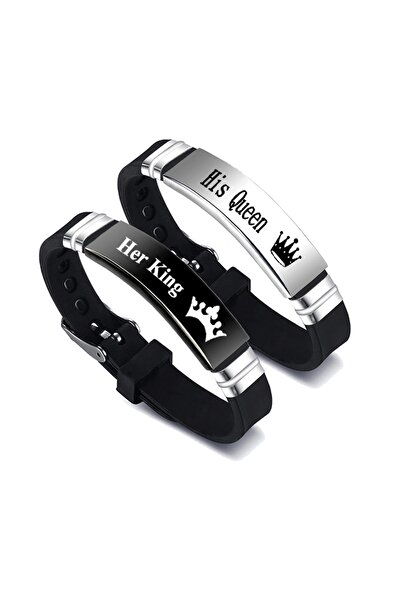 Choice 7 2 قطعة/المجموعة له الملكة ملكها زوجين سوار الفولاذ المقاوم للصدأ قاب...