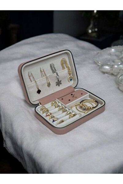 Moda fiesta Large Size (14×21) Organizer Jewelry Storage Box Travel Jewelry Bag Leather Wooden Case