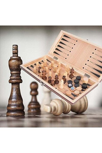 Yelajoy Wooden Chess Set 15x15 inch, 3-in-1 Chess Board Games,Portable,durable and stable,for Adults &Kids