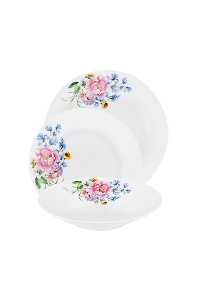 Domotti Dinner service, 18 pieces, 6 people, Fiorella