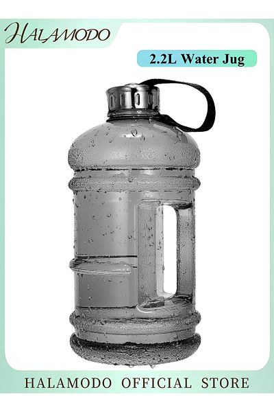 HALAMODO 2.2L Water Jug Half Gallon Water Bottle with Handle Large Sport Water Bottle,BPA Free