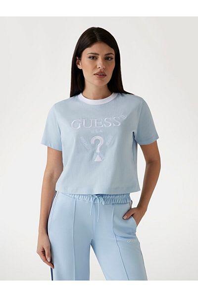 Guess Tricou alb pentru femei Filanta Crop Tee V5gı18ı3z14-g011