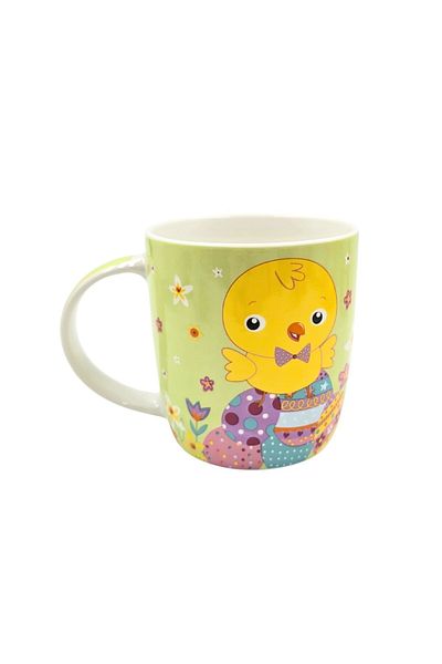 BM GİFT DESİGN Children's mug, green color, Easter themed design, 370 ml