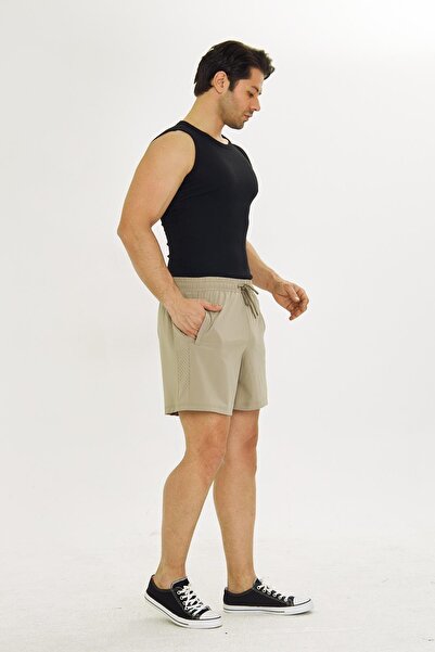 Marco Ferry Erkek StretchFit İçi Astarlı Esnek Sporcu Şortu Bej 2658-B