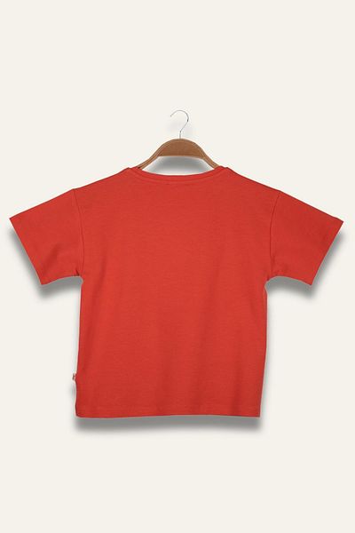 Zeyland Boy's Future Printed T-Shirt - Coral