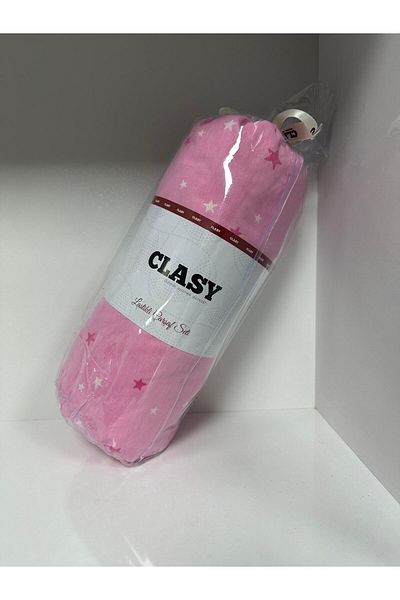 Clasy طقم ملاءات جاهزة من Ranforce بنمط نجمة مزدوجة باللون الوردي