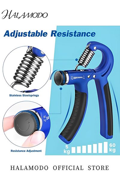 HALAMODO Grip Strength Trainer Workout Kit Gripper Forearm Grip Adjustable Resistance Hand Gripper