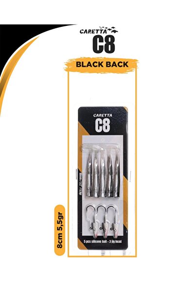 Caretta C8 8cm 5.5gr Silikon Yem Black Back