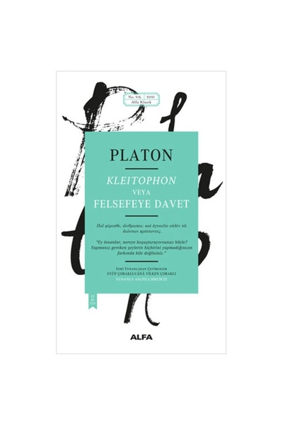 Alfa Yayınları Kleitophon Veya Felsefeye Davet