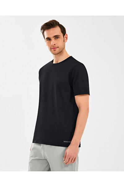 SKECHERS M Sorona Regular T-Shirt Erkek Siyah Tshirt S2510210-001