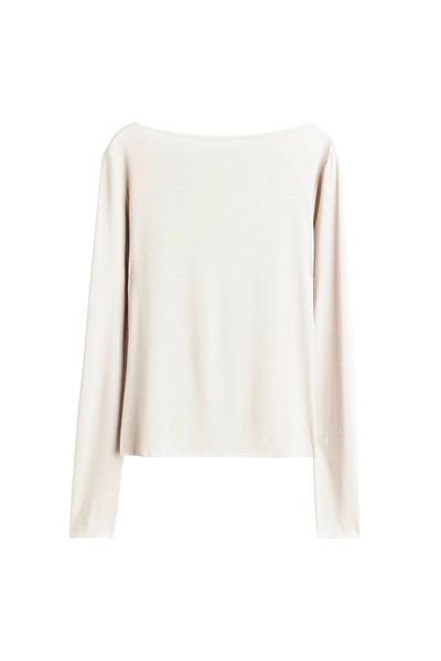 AQUELLA Ecru Light Transparent Blouse