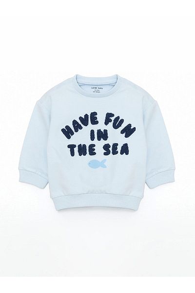 LC Waikiki طقم سويت شيرت وبنطلون للأطفال من LCW Baby BLUE مكون من قطعتين