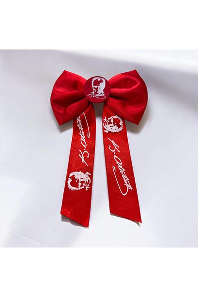 Esterella Red Ataturk Silhouette Signed Bow Buckle / 23 April 29 October Show Buckle / Ataturk Bow Buckle