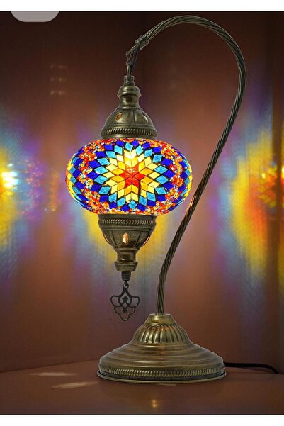 DEZ Design Mozaik Lamba Deve Boynu Otantik Bohem Abajur