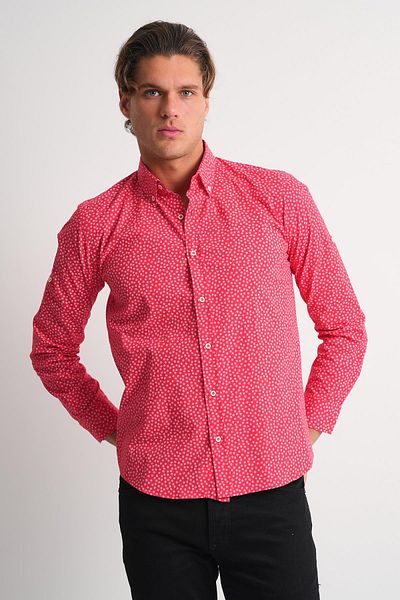 ALEXANDERGARDI Мъжка риза с шарки Slim Fit