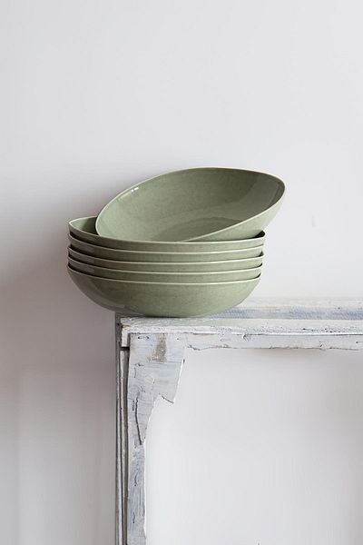 Kütahya Porselen Green Soho 6-teiliger 22 cm großer Essteller