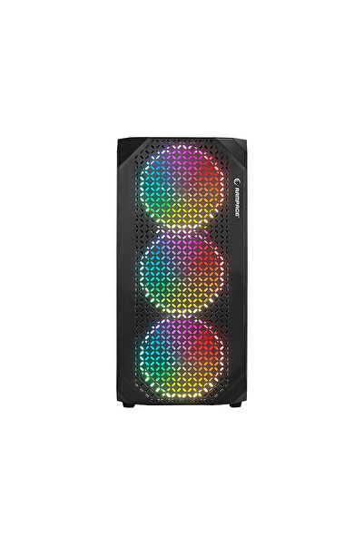 Rampage Zuko 600W 80+ Bronze 4*14cm Rainbow Temperli Camlı ATX Mid-T Gaming O...