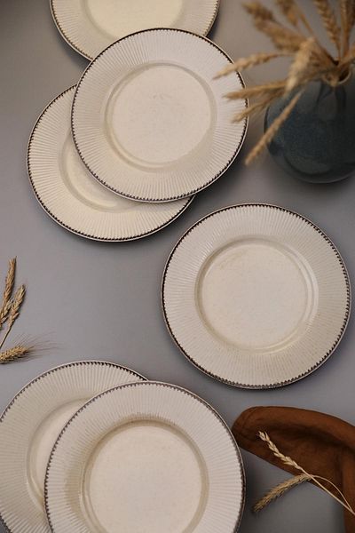 Kütahya Porselen Adler 6 Bucăți 21 Cm Tort Cinnamon