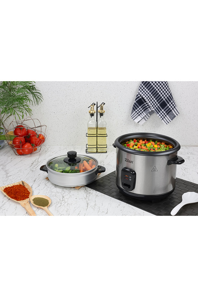Zilan Ατμομάγειρας ρυζιού και φαγητού ZLN9570 2 σε 1, χωρητικότητα 1,5 λίτρων, 500W, αντιολισθητικό σύστημα
