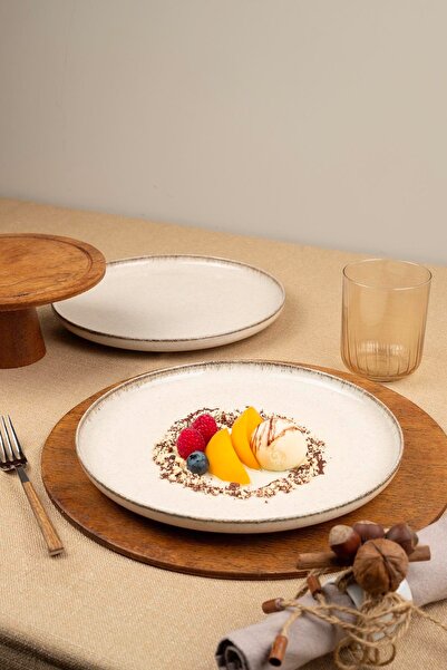 Kütahya Porselen Placă Moderna Plată 24 Cm Scorțișoară - 2 Bucăți