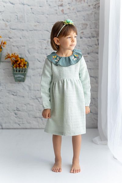 Zeyland Woven Dress for Baby Girl - Collar Detail