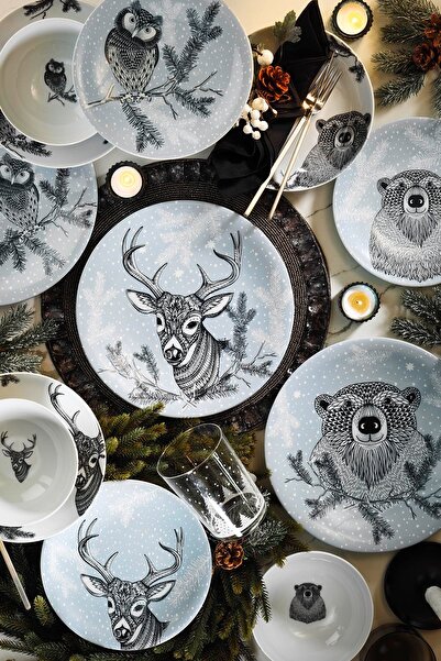 Kütahya Porselen Snowy 24 Parça 6 Kişilik Yemek Takımı