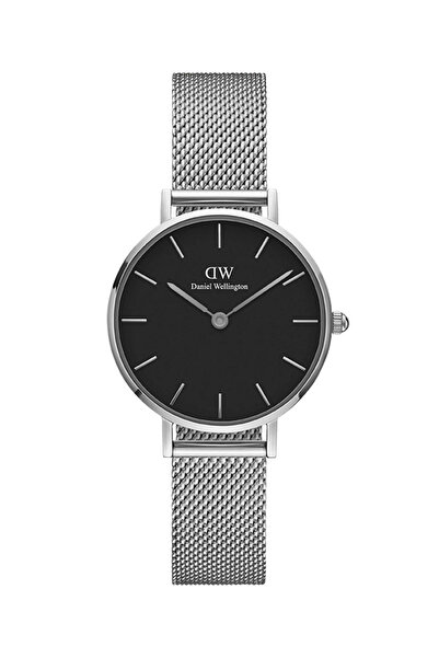 Daniel Wellington Ceas de damă Petite din argint Sterling și negru de 28 mm