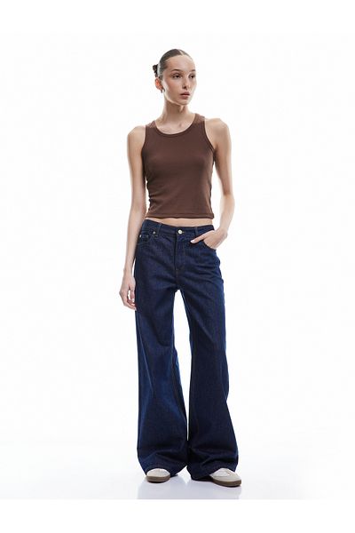 Koton Slim Fit Crew Neck Camisole Viscose Blended Basic Sleeveless Undershirt