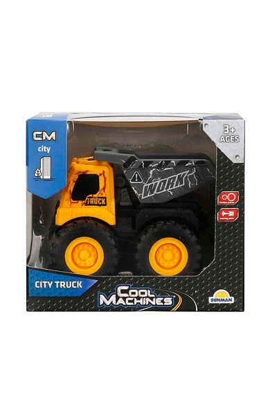 Sunman Friction City Vehicle 47132 Yellow Truck
