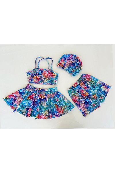 By Piera Quick Dry Girl's Bikini Swimsuit Set - 4 Pieces 86670